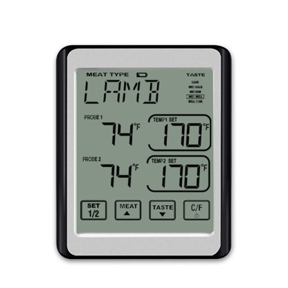 CH-212 Dual Probe Color Screen Smart Alarm Grill Kitchen Thermometer, Color:Colorful Backlight - Cooking Thermometers by buy2fix | Online Shopping UK | buy2fix