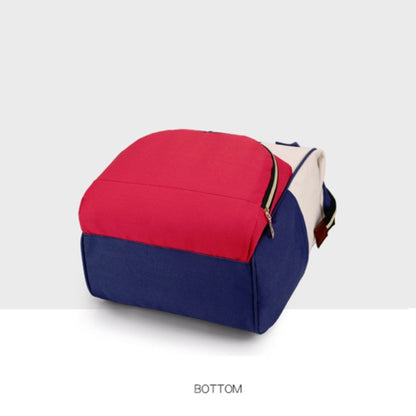 Mummy Bag Large Capacity Multifunctional Backpack Waterproof Baby Bottle Diaper Bag(Red Beige Blue) - Double-shoulder Bags by buy2fix | Online Shopping UK | buy2fix