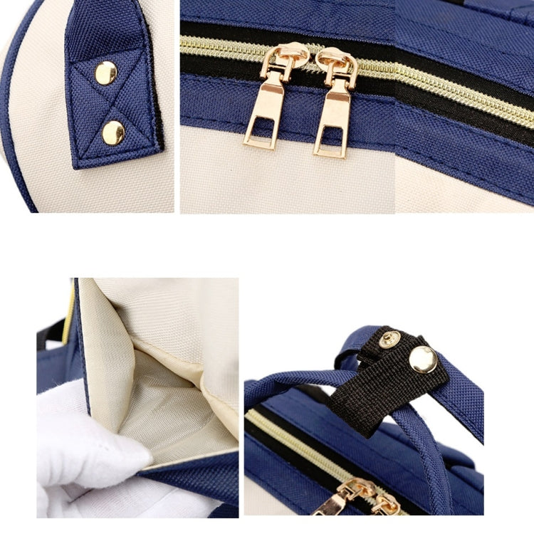 Mummy Bag Large Capacity Multifunctional Backpack Waterproof Baby Bottle Diaper Bag(Red Beige Blue) - Double-shoulder Bags by buy2fix | Online Shopping UK | buy2fix