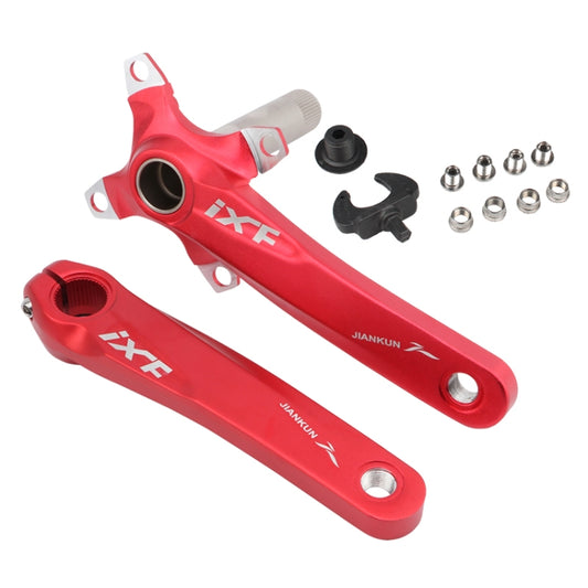 JIANKUN IXF Mountain Bike Hollow Crank Modified, Style:Left and Right Crank(Red) - Bottom Brackets by buy2fix | Online Shopping UK | buy2fix