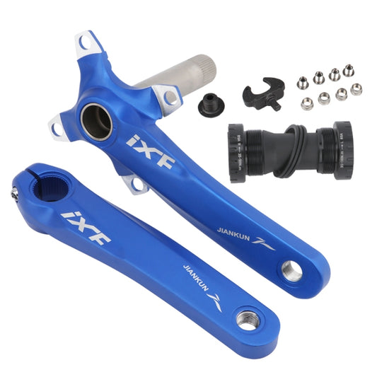 JIANKUN IXF Mountain Bike Hollow Crank Modified, Style:Left and Right Crank+Bottom Bracket(Blue) - Bottom Brackets by buy2fix | Online Shopping UK | buy2fix