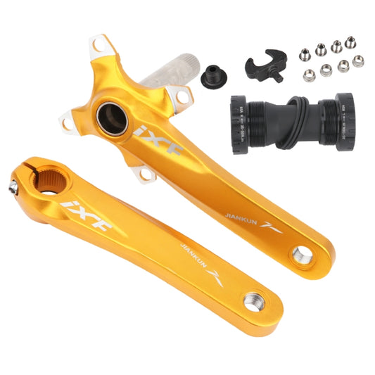 JIANKUN IXF Mountain Bike Hollow Crank Modified, Style:Left and Right Crank+Bottom Bracket(Yellow) - Bottom Brackets by buy2fix | Online Shopping UK | buy2fix
