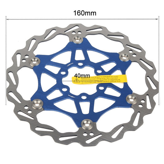 SNAIL FD-01 Mountain Bike Floating Disc Bicycle Brake Pad Six Nail Brake Disc, Size:160mm, Color:Blue - Bicycle Brake Parts by SNAIL | Online Shopping UK | buy2fix