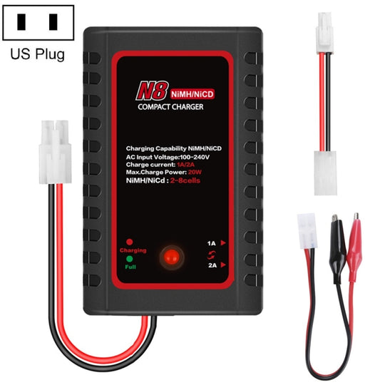 HTRC N8 Ni-MH Ni-Cr Akkuladegerät Smart Balance Ladegerät, US-Stecker