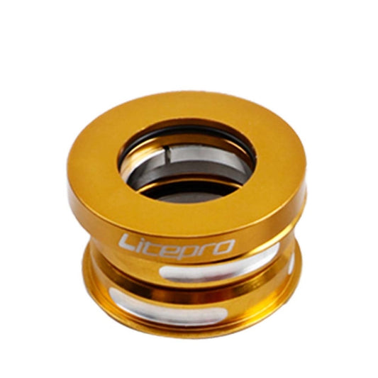Litepro Folding Bike Headset 44mm Built-in Bearing Headset For Dahon BYA412 P18 P8 Headset, Color:Gold - Cap Component by Litepro | Online Shopping UK | buy2fix