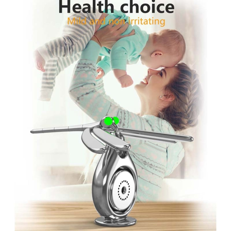 Car Aromatherapy Rotating Balance Dragonfly Creative Perfume Decoration(Silver) by buy2fix