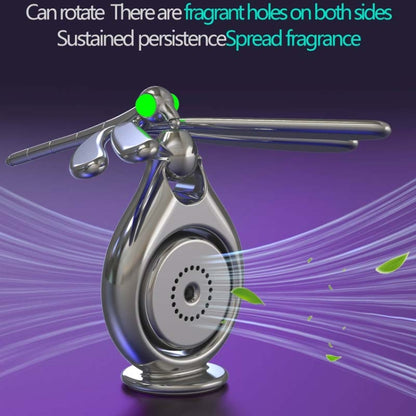 Car Aromatherapy Rotating Balance Dragonfly Creative Perfume Decoration(Silver) by buy2fix