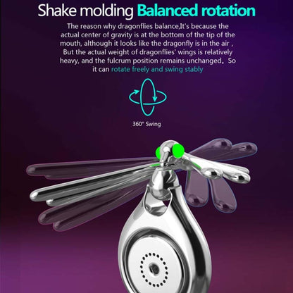 Car Aromatherapy Rotating Balance Dragonfly Creative Perfume Decoration(Silver) by buy2fix