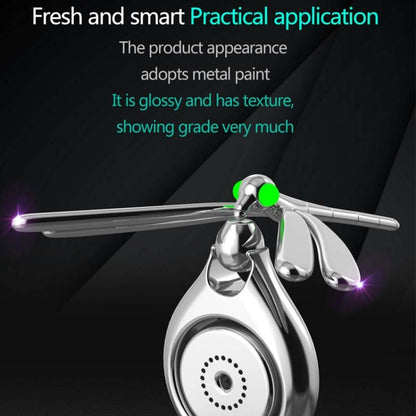 Car Aromatherapy Rotating Balance Dragonfly Creative Perfume Decoration(Silver) by buy2fix