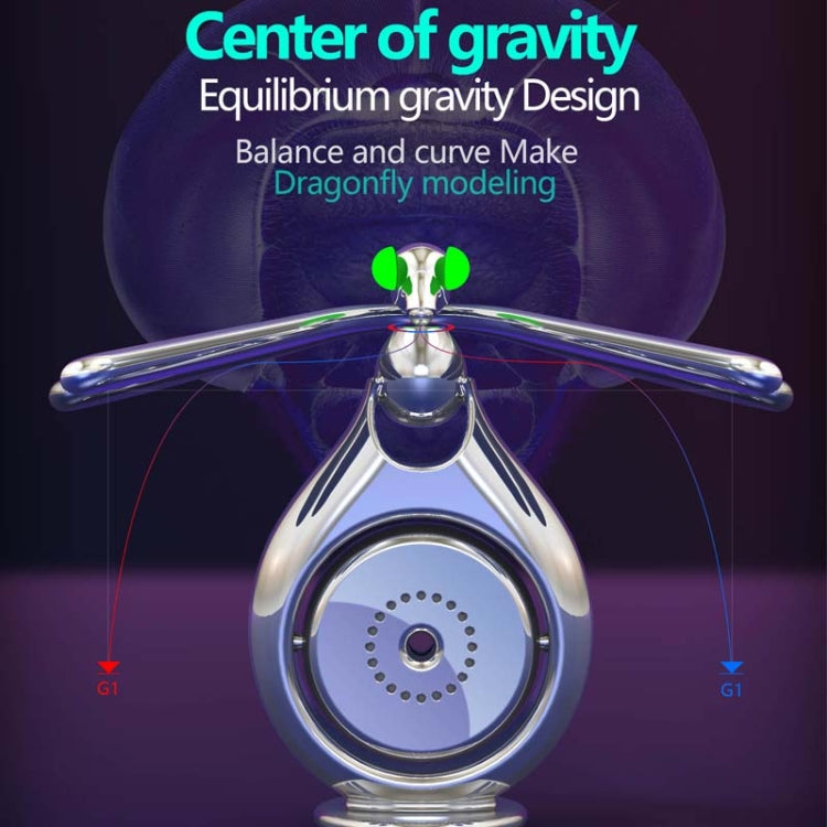 Car Aromatherapy Rotating Balance Dragonfly Creative Perfume Decoration(Rose Gold) by buy2fix