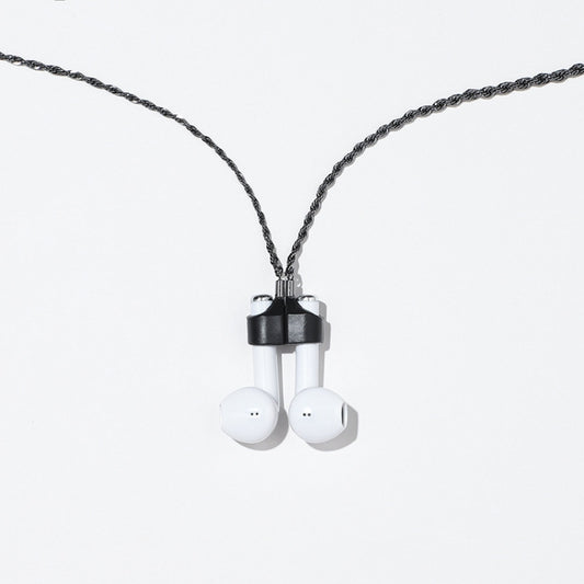 AIRPODS Wireless Headset Anti-lost Chain Strong Magnetic Sleeve Titanium Steel Stainless Steel Color Retention Anti-lost Necklace(Black Gold) - Anti-lost & Holder by buy2fix | Online Shopping UK | buy2fix