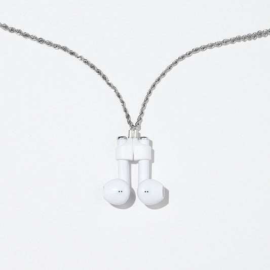 AIRPODS Wireless Headset Anti-lost Chain Strong Magnetic Sleeve Titanium Steel Stainless Steel Color Retention Anti-lost Necklace(Steel Color) - Anti-lost & Holder by buy2fix | Online Shopping UK | buy2fix