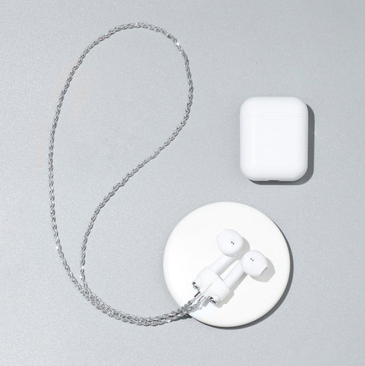 AIRPODS Wireless Headset Anti-lost Chain Strong Magnetic Sleeve Titanium Steel Stainless Steel Color Retention Anti-lost Necklace(Steel Color) - Anti-lost & Holder by buy2fix | Online Shopping UK | buy2fix