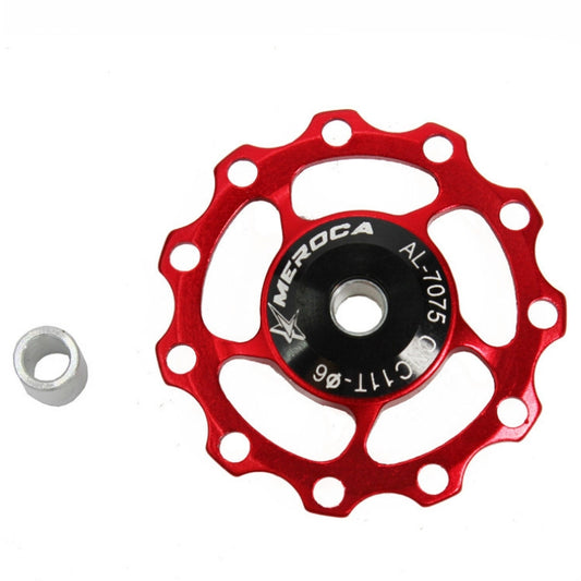 MEROCA Metal Bearings Mountain Bike Road Bike Rear Derailleur Guide Wheel 11T/13T Guide Wheel, Specification:11T, Color:Red - Guide wheels by buy2fix | Online Shopping UK | buy2fix