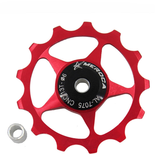 MEROCA Metal Bearings Mountain Bike Road Bike Rear Derailleur Guide Wheel 11T/13T Guide Wheel, Specification:13T, Color:Red - Guide wheels by buy2fix | Online Shopping UK | buy2fix