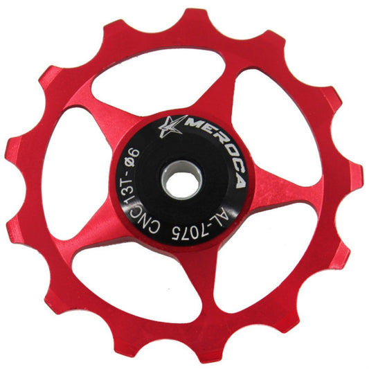 MEROCA Metal Bearings Mountain Bike Road Bike Rear Derailleur Guide Wheel 11T/13T Guide Wheel, Specification:13T, Color:Red - Guide wheels by buy2fix | Online Shopping UK | buy2fix