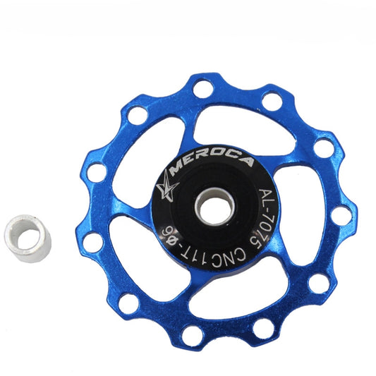MEROCA Metal Bearings Mountain Bike Road Bike Rear Derailleur Guide Wheel 11T/13T Guide Wheel, Specification:11T, Color:Blue - Guide wheels by buy2fix | Online Shopping UK | buy2fix