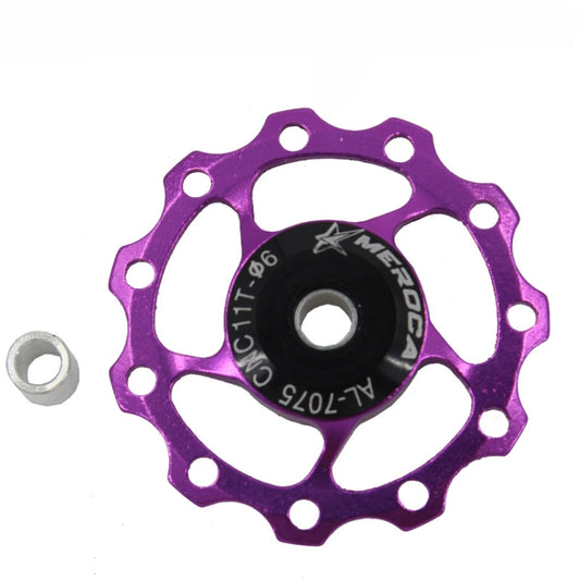 MEROCA Metal Bearings Mountain Bike Road Bike Rear Derailleur Guide Wheel 11T/13T Guide Wheel, Specification:11T, Color:Purple - Guide wheels by buy2fix | Online Shopping UK | buy2fix