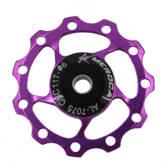 MEROCA Metal Bearings Mountain Bike Road Bike Rear Derailleur Guide Wheel 11T/13T Guide Wheel, Specification:11T, Color:Purple - Guide wheels by buy2fix | Online Shopping UK | buy2fix
