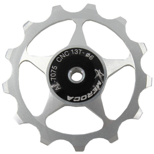 MEROCA Metal Bearings Mountain Bike Road Bike Rear Derailleur Guide Wheel 11T/13T Guide Wheel, Specification:13T, Color:Silver - Guide wheels by buy2fix | Online Shopping UK | buy2fix