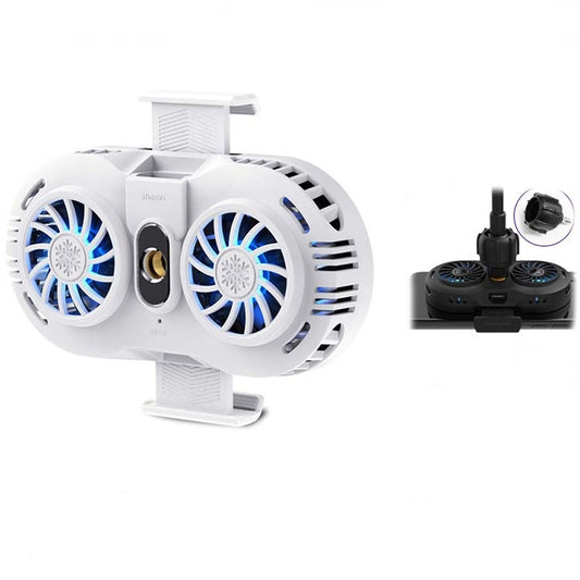 AH-102 Type-C / USB-C + USB Interface Dual Cooling And Fast Cooling Mobile Phone Radiator for 4-6.5 inch Mobile Phones, Power Cable Length: 1.5m( White) - Cooling Fan Radiator by buy2fix | Online Shopping UK | buy2fix
