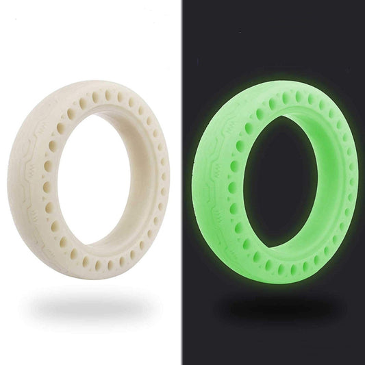 M0137 For Xiaomi Mijia M365 Electric Scooter Accessories 8.5 inch Shock-absorbing Pattern Honeycomb Solid Tire Fluorescent Tire(Fluorescent Green) - Accessories & Parts by buy2fix | Online Shopping UK | buy2fix