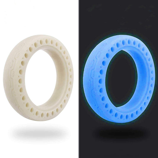 M0137 For Xiaomi Mijia M365 Electric Scooter Accessories 8.5 inch Shock-absorbing Pattern Honeycomb Solid Tire Fluorescent Tire(Fluorescent Blue) - Accessories & Parts by buy2fix | Online Shopping UK | buy2fix