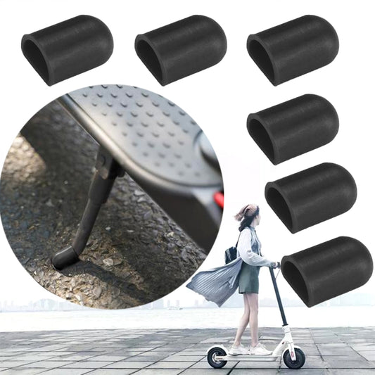6 PCS For Xiaomi Mijia M365 Electric Scooter Accessories Tripod Foot Support Silicone Cover(Black) - Accessories & Parts by buy2fix | Online Shopping UK | buy2fix