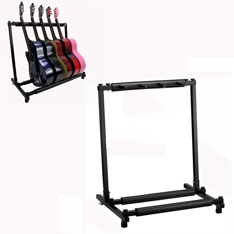 Foldable Long Metal Guitar Display Stand Shelf, Specification:Three Racks by buy2fix