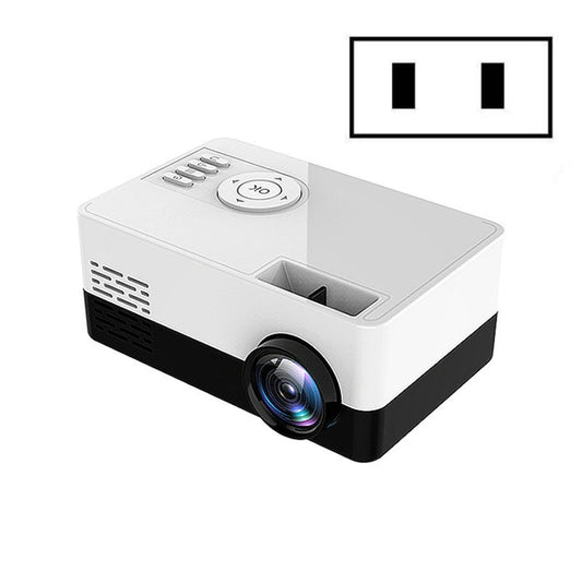 S261/J16 Home Mini HD 1080P Portable LED Projector, Support TF Card / AV / U Disk, Plug Specification:US Plug(White Black) - Mini Projector by buy2fix | Online Shopping UK | buy2fix