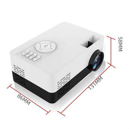 S261/J16 Home Mini HD 1080P Portable LED Projector, Support TF Card / AV / U Disk, Plug Specification:US Plug(White Black) - Mini Projector by buy2fix | Online Shopping UK | buy2fix
