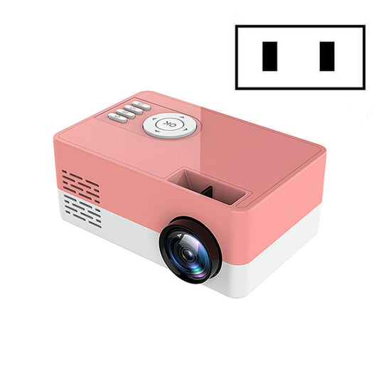 S261/J16 Home Mini HD 1080P Portable LED Projector, Support TF Card / AV / U Disk, Plug Specification:US Plug(Pink White) - Mini Projector by buy2fix | Online Shopping UK | buy2fix