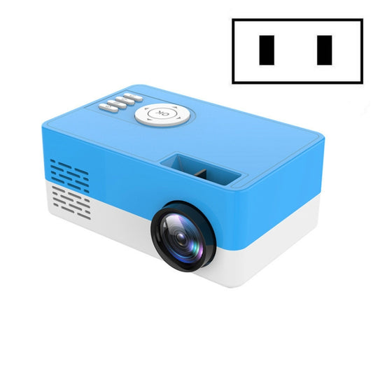 S261/J16 Home Mini HD 1080P Portable LED Projector, Support TF Card / AV / U Disk, Plug Specification:US Plug(Blue White) - Mini Projector by buy2fix | Online Shopping UK | buy2fix