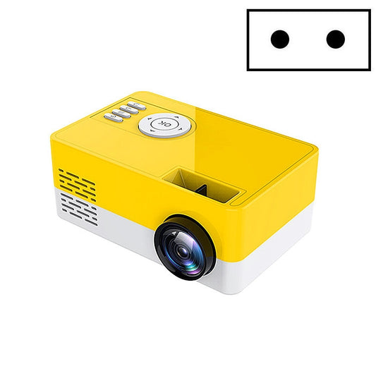 S261/J16 Home Mini HD 1080P Portable LED Projector, Support TF Card / AV / U Disk, Plug Specification:EU Plug(Yellow White) - Mini Projector by buy2fix | Online Shopping UK | buy2fix