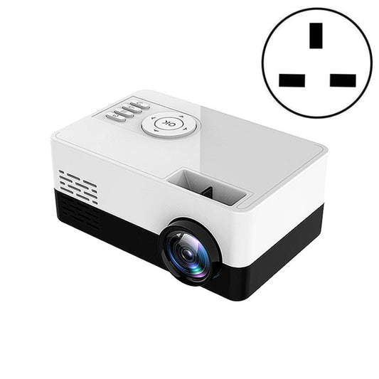 S261/J16 Home Mini HD 1080P Portable LED Projector, Support TF Card / AV / U Disk, Plug Specification:UK Plug(White Black) - Mini Projector by buy2fix | Online Shopping UK | buy2fix
