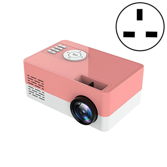 S261/J16 Home Mini HD 1080P Portable LED Projector, Support TF Card / AV / U Disk, Plug Specification:UK Plug(Pink White) - Mini Projector by buy2fix | Online Shopping UK | buy2fix