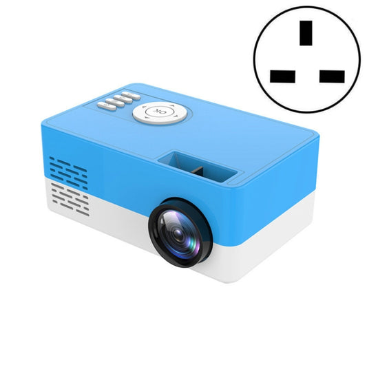 S261/J16 Home Mini HD 1080P Portable LED Projector, Support TF Card / AV / U Disk, Plug Specification:UK Plug(Blue White) - Mini Projector by buy2fix | Online Shopping UK | buy2fix