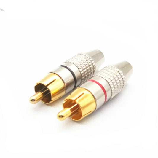 30 PCS / 15 Pairs 270RCA Lotus Head AV Plug Video Head Audio Head RCA Plug Lotus Plug(Color Random Delivery) by buy2fix
