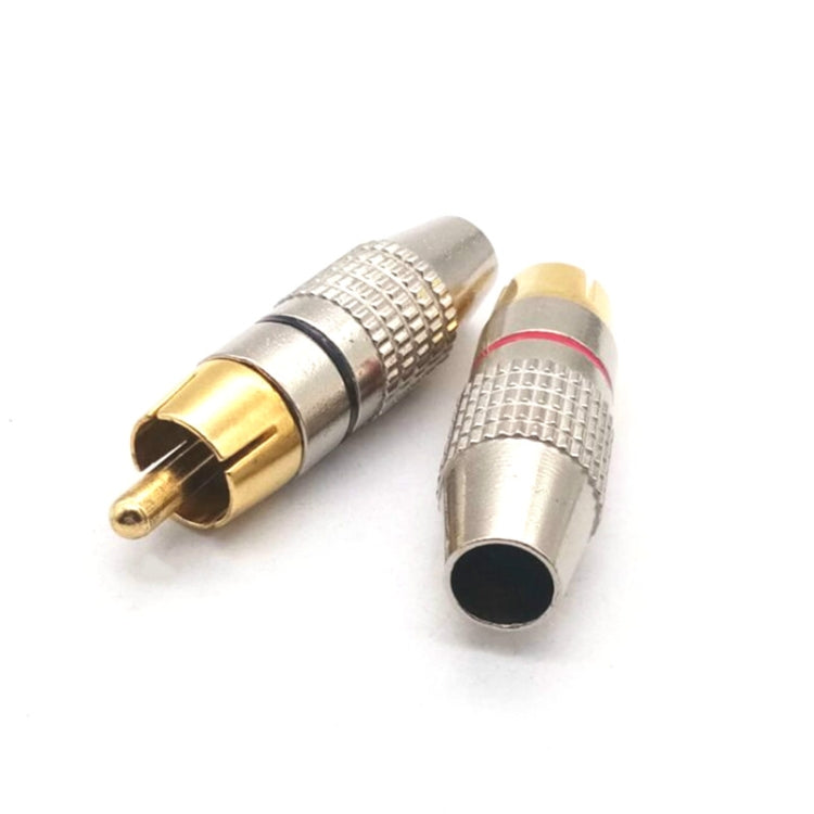 30 PCS / 15 Pairs 270RCA Lotus Head AV Plug Video Head Audio Head RCA Plug Lotus Plug(Color Random Delivery) by buy2fix