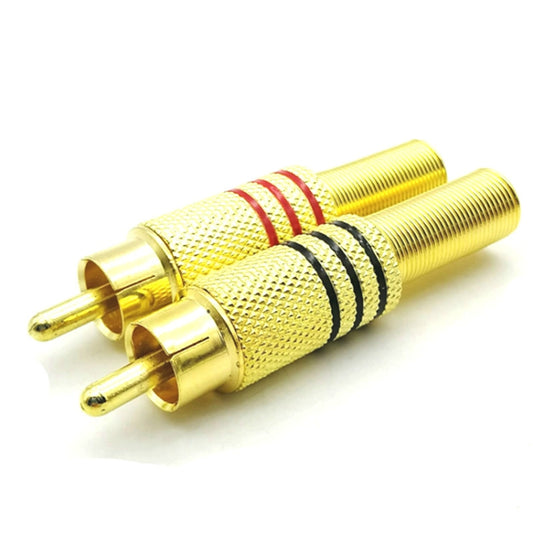 30 PCS / 15 Pairs RCA Lotus Head AV Audio and Video Plug Plum Blossom Plug Lotus Head RCA Head(Color Random Delivery) by buy2fix