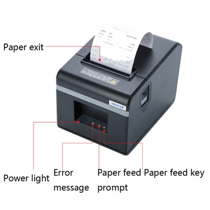 Xprinter XP-N160II Thermal Ticket Printing Machine Bluetooth Receipt Printer, Style:EU Plug(Gray) - Receipt Printers by Xprinter | Online Shopping UK | buy2fix