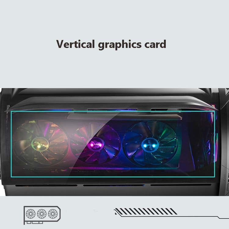 GAMEKM Genki Bomb Personality Gaming Internet Cafe Side Through Gaming Case USB 3.0 Water-cooled Desktop Computer Case(White) by buy2fix