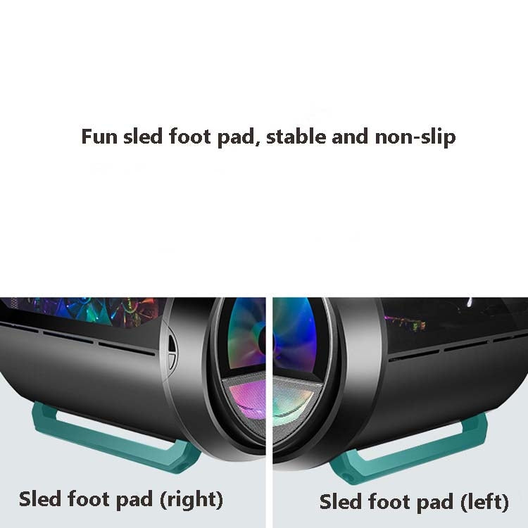 GAMEKM Genki Bomb Personality Gaming Internet Cafe Side Through Gaming Case USB 3.0 Water-cooled Desktop Computer Case(Black) by buy2fix