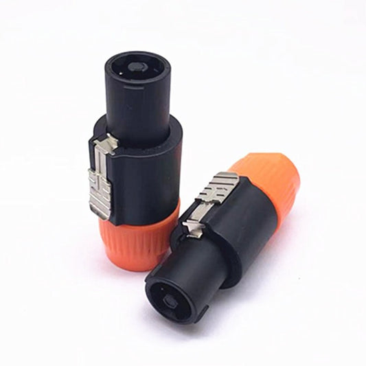 10pcs Audio Four-core Professional Speaker Plug NL4FC Audio Line Connector Amplifier Ohm Connector(Orange) by buy2fix