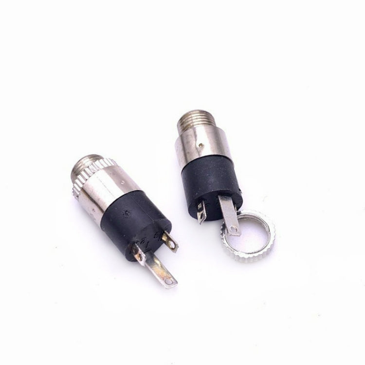 50 PCS Headphone Jack 3.5 Audio Jack 3-pin with Nut Vertical Dual-channel ROHS by buy2fix