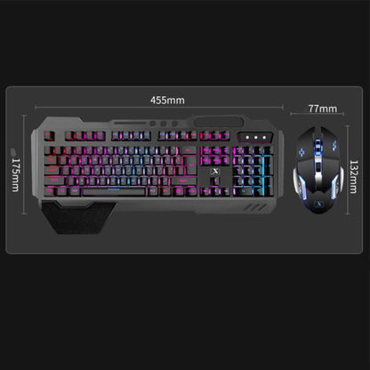 K680 RGB Rechargeable Gaming Wireless Keyboard and Mouse Set(Black) by buy2fix
