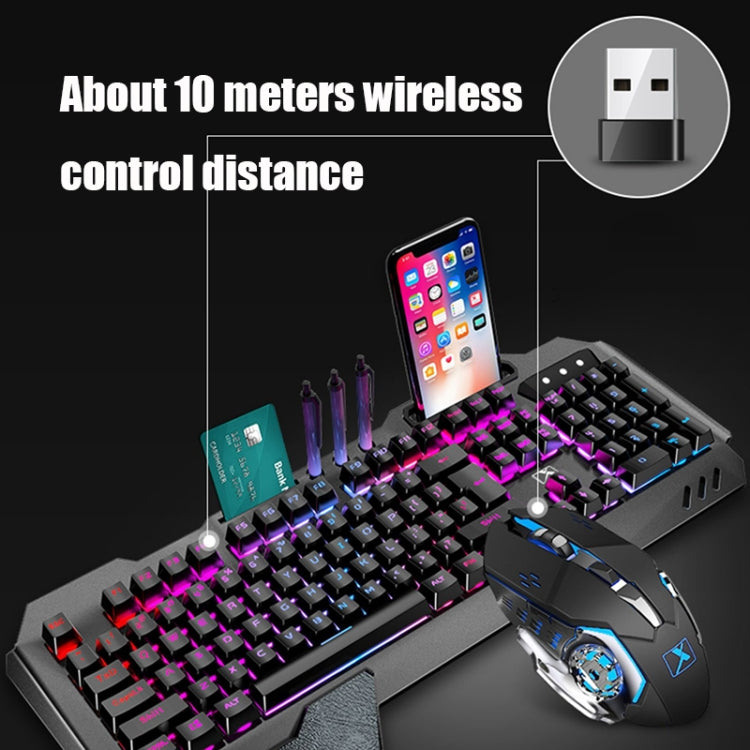 K680 RGB Rechargeable Gaming Wireless Keyboard and Mouse Set(Black) by buy2fix
