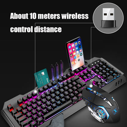 K680 RGB Rechargeable Gaming Wireless Keyboard and Mouse Set(Black) by buy2fix