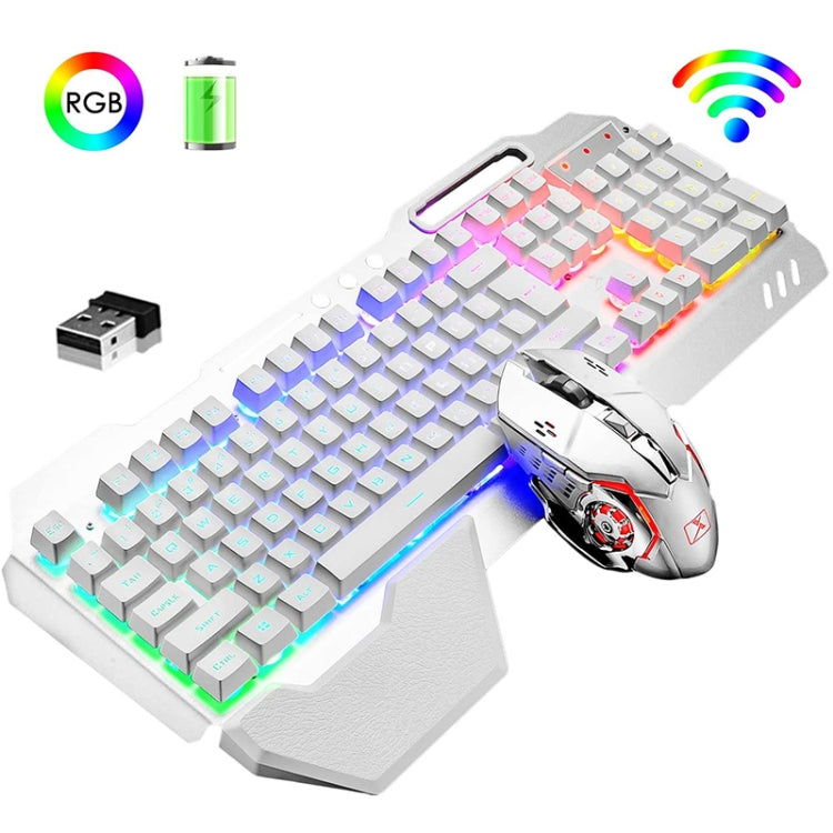 K680 RGB Rechargeable Gaming Wireless Keyboard and Mouse Set(White) - Wireless Keyboard by buy2fix | Online Shopping UK | buy2fix