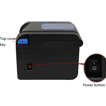 Xprinter XP-370B Barcode Printer Self-adhesive QR Code Printer Label Clothing Tag Thermal Ticket Machine(US Plug) - Receipt Printers by Xprinter | Online Shopping UK | buy2fix